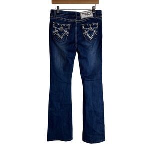 Virgin Only Women's Embellished Bootcut Jeans Dark Wash Size 9/30 western rodeo